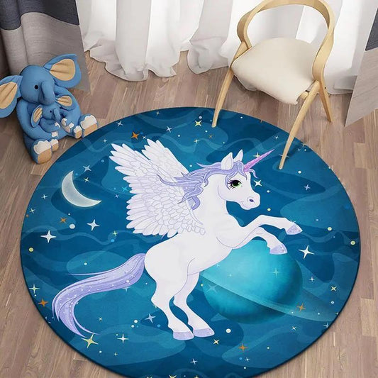 Round Carpet Bedroom Bedside Blanket Child Cartoon Floor Bed Room Home Sofa Pad Computer Chair Mat