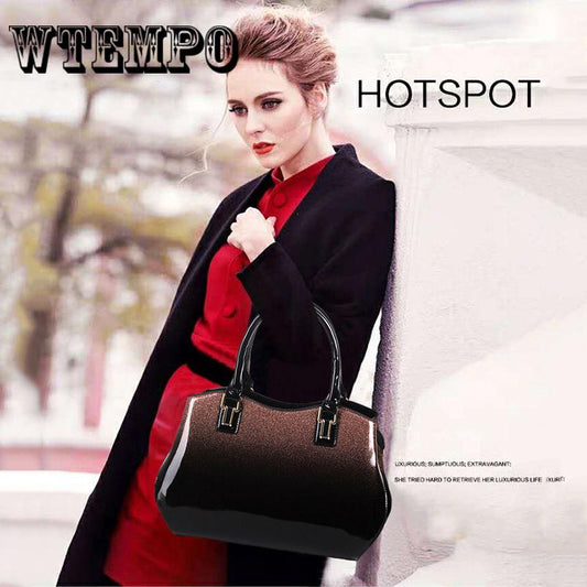 Handbags Women's Bag Patent Leather Handbag Vintage Totes Bag Female Shoulder Bag