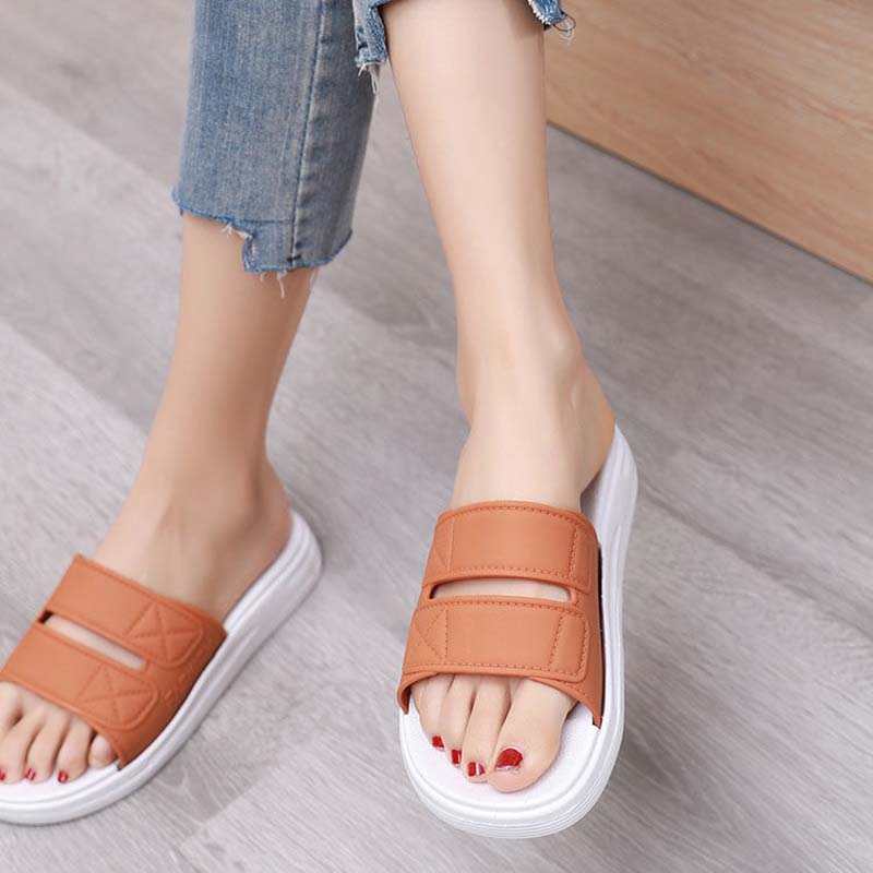 Thick-soled Slippers Women Summer Wear Students Korean Fashion All-match Home Non-slip Sandals and Slippers