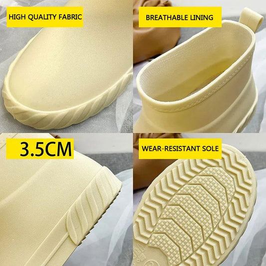 Rain Boots Women's Non-slip Low-top Water Shoes Water Boots Short Rain Boots Car Wash Shopping Kitchen Shoes Soft Bottom Mother Shoes
