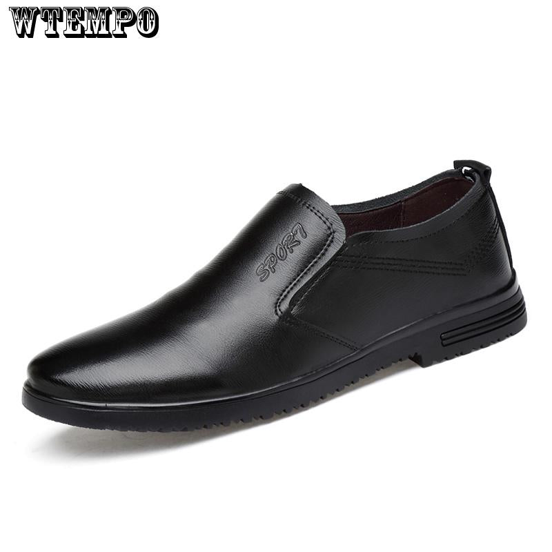 Leather Soft Cowhide Men's Shoes Breathable Casual Shoes for Spring and Summer Soft Sole Korean Business All-match Leather Shoes