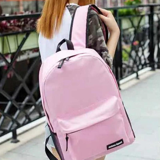 Simple Backpack Female Male Korean Middle School Student School Bag Large-capacity Backpack Bag College Style School Bag Leisure Travel Bag