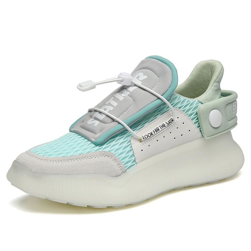 Men Dad Sneakers Casual Shoes Genuine Leather Chunky Sneaker Walking Shoes Zapatillas Hombre Green Vulcanized Sneakers