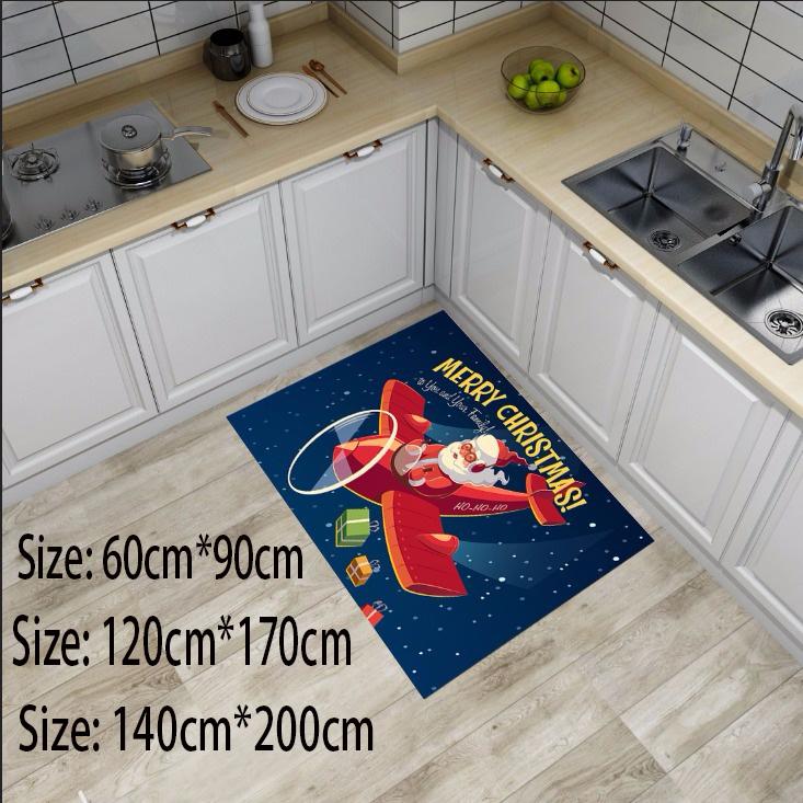 Santa Claus pattern carpet Living Room Bedroom Bathroom Christmas Decor Rug 3D printing Cartoon