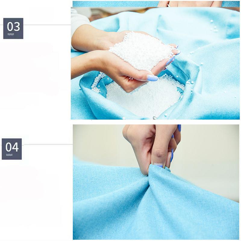 Linen Fabric EPS Filler Lightweight Comfortable Sofa Single Child Chair Baby Sleeping Living Room Furniture Bedroom Balcony Patio Tatami