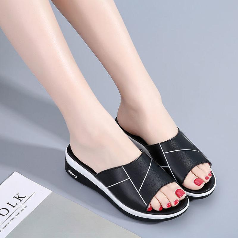 Summer Slip on Women Wedges Sandals Platform High Heels Fashion Open Toe Ladies Casual Shoes Comfortable