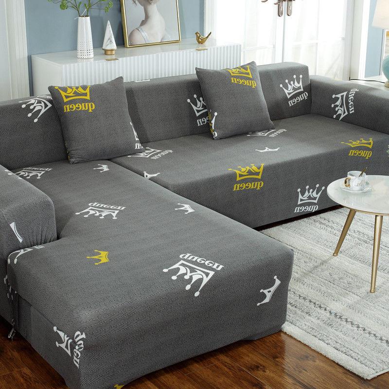 Elastic Sofa Cover for Living Room Modern Sectional Sofa Cover L Shape Sofa Slipcover Furniture Protector For 1/2/3/4 Seat Couch Cover