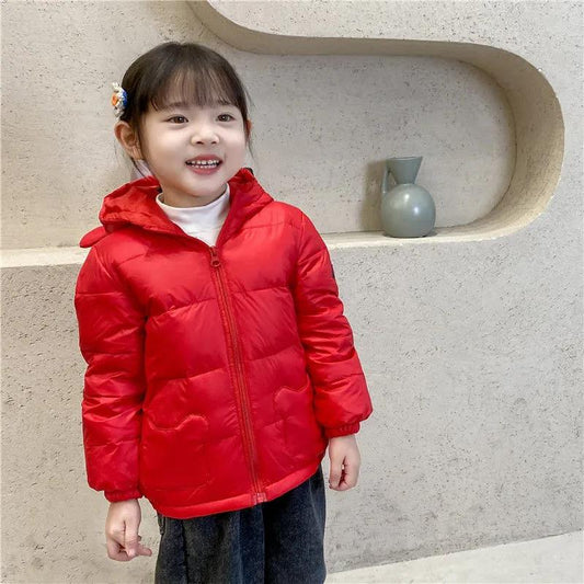 White Duck Down Warm and Windproof Autumn and Winter Clothes Lightweight and Thick Down Jacket with Velvet