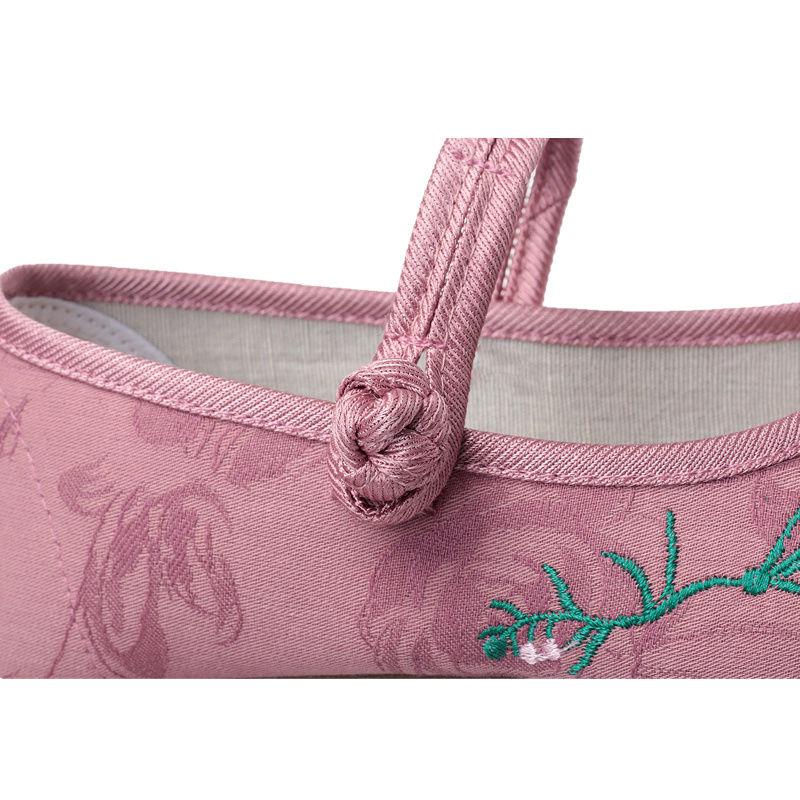Old Beijing Cloth Shoes Women's Embroidered Shoes Women's Ancient Style Shallow Mouth Soft Sole Comfortable Round Head Ethnic Style Mother's Shoes