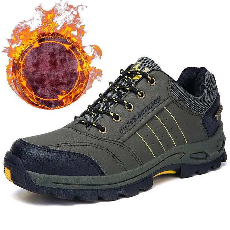 Outdoor Hiking Shoes Men's Sports Shoes Fashion Casual Men's Hiking Shoes Large Size Non-slip Waterproof Winter Shoes