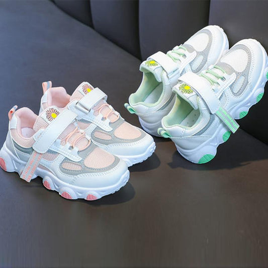 2021 Trend High Quality Children Sping Shoes Breathable Sneakers for Girls Lightweight Kids Sports Soft Bottom