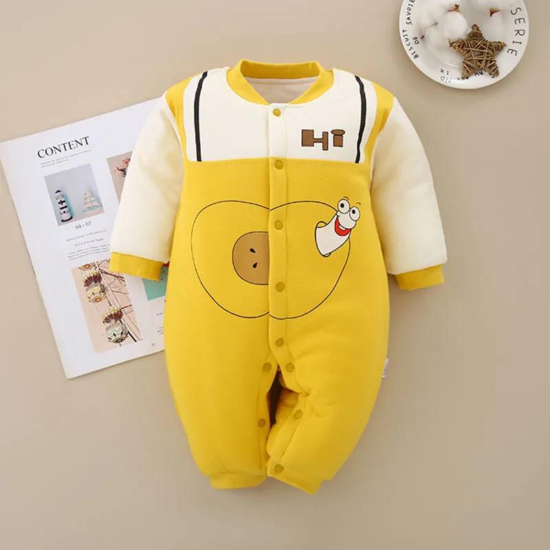 Baby Warm Cotton Clothes Fall and Winter Outing Jumpsuits for Boys and Girls Baby Padded Cotton-padded Clothes Newborn Baby Cotton Padded Clothes