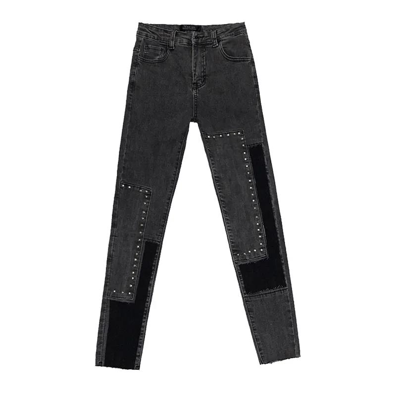 Plus Velvet High Waist Jeans Female Foot Stretch Slimming Autumn and Winter Korean Version of Tight Trousers