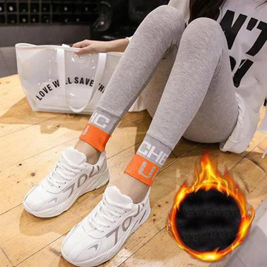 Fashion All-match Winter Women's Plus Velvet Thickened Leggings Women's Outer Wear Tights Student Pencil Pants Were Thin