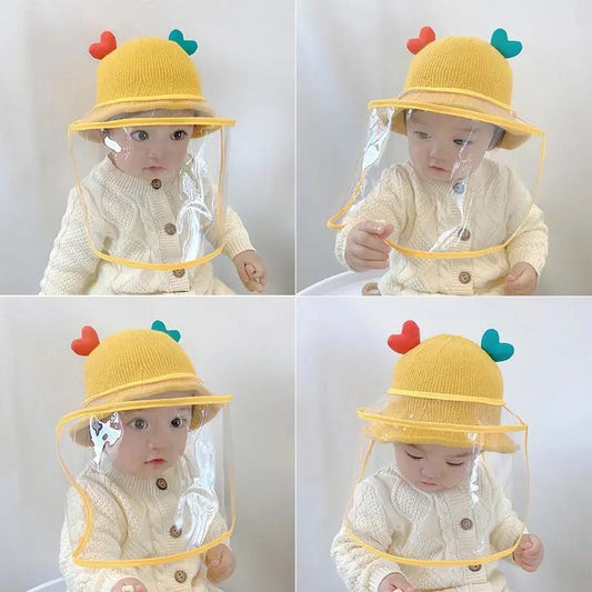 Baby Out Protective Cover Baby Anti Droplet Cap Winter Children's Mask Wool Protective Cap Wind Proof Detachable