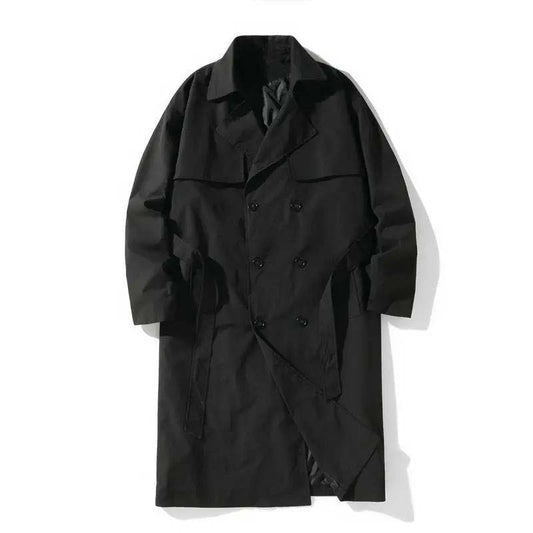 Autumn and Winter Loose Windbreaker Men's Mid-length Coat Jacket Casual Loose Top