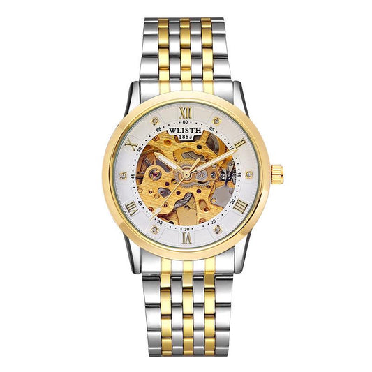 Luxury Luminous Mechanical Watches Automatic Clock Men Calendar Week Skeleton Watches