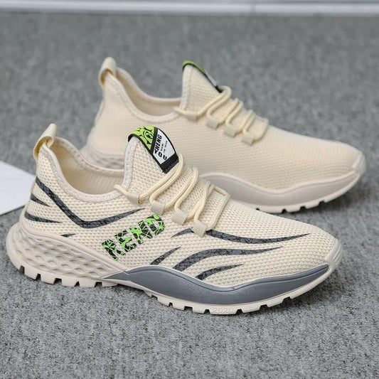 Casual Height Increasing Shoes Breathable Men's Shoes Flying Woven Sneakers Running Shoes