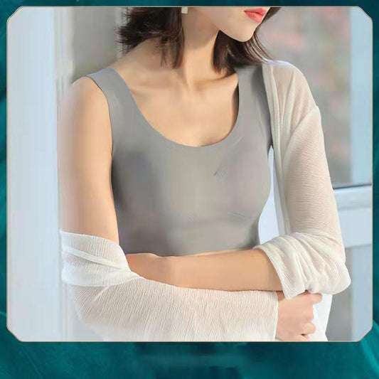 Women's Sports Underwear Sexy and Comfortable Seamless Gathered Chest Thin Vest Beautiful Back Tube Top Bra Lingerie Yoga Top Fitness Push Up Bra Top