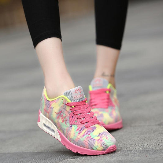 2020 Stylish Woman Running Shoes Flat-heeled Sneakers Cushioning Women's Breathable Sports Shoes Girls
