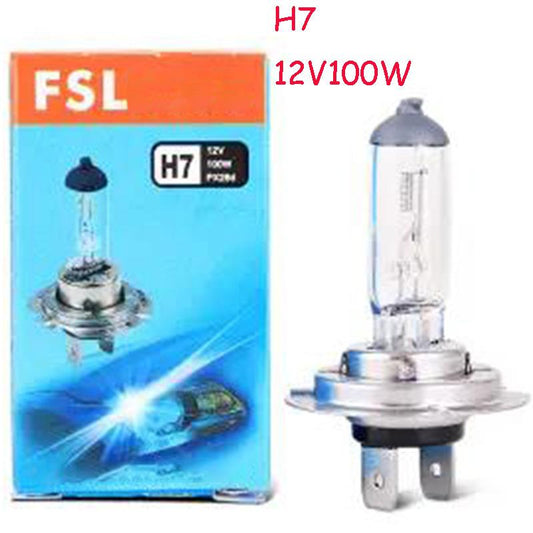 1pc Car Bulb Super Bright White Light H1 H4 H7 H3 High Beam Low Beam Light Integrated Car Front Big Bulb 12V/24V100W Spotlight