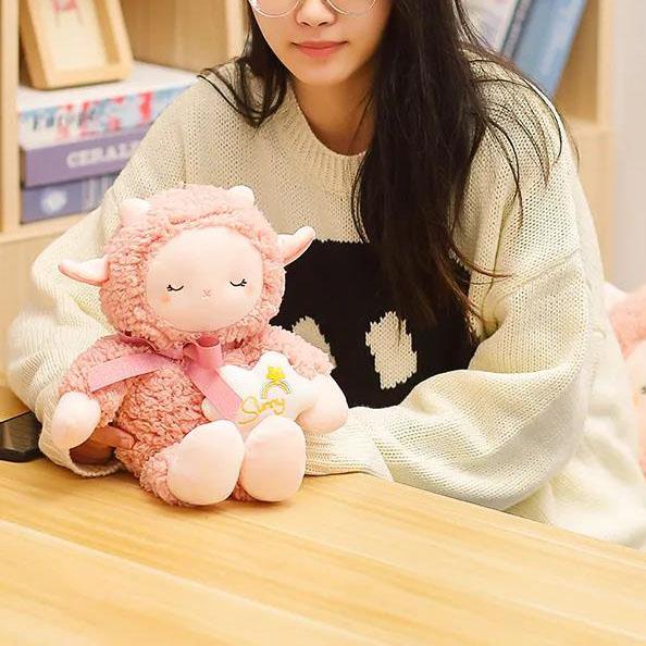 Cute Lamb Doll Children Lamb Plush Toy Sleeping Doll Kids Birthday Present Plush Soft Toys