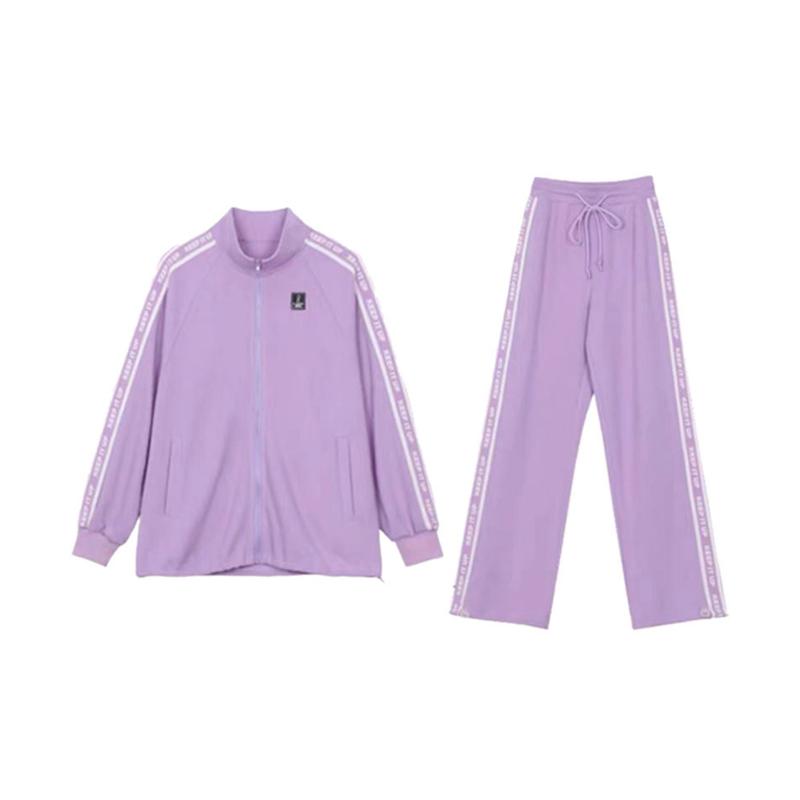 Large Size Sports Two-piece Suit Ladies Casual Sportswear Sweater Suit Loose and Thin Fitness Jogging Suit Running Sports Suit for Women