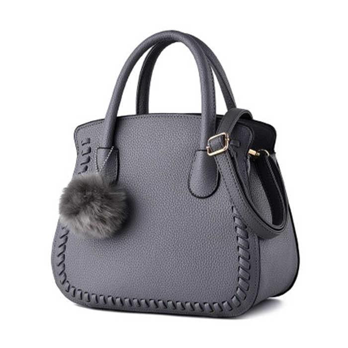 Women Hairball Pendant Handbag Lady Party Purse Casual Crossbody Messenger Shoulder Bags