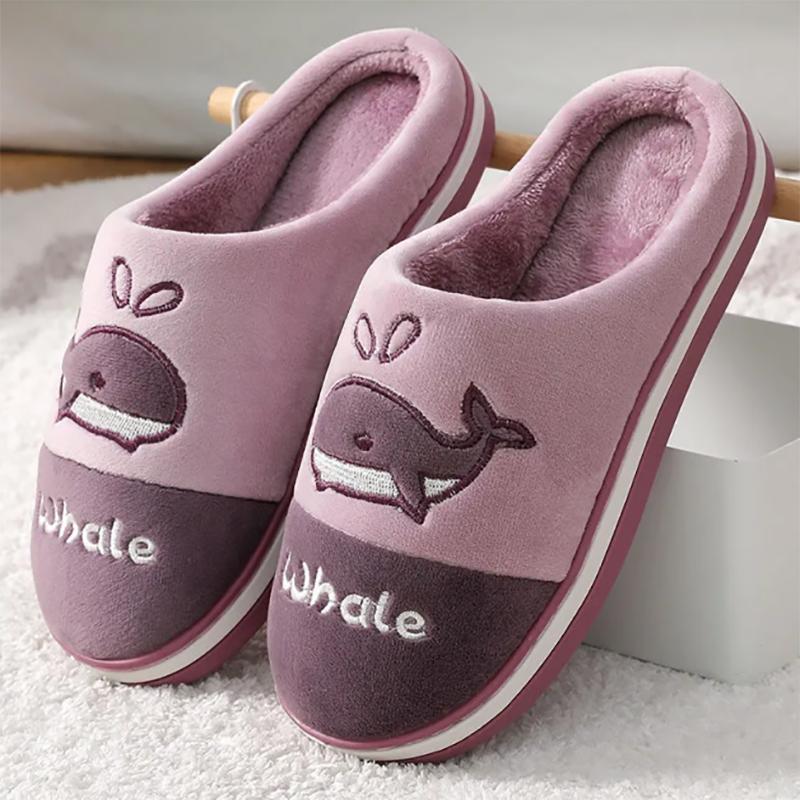 Men's Cotton Slippers Winter Non-slip Plus Velvet Thick-soled Indoor Warm Cotton Slippers