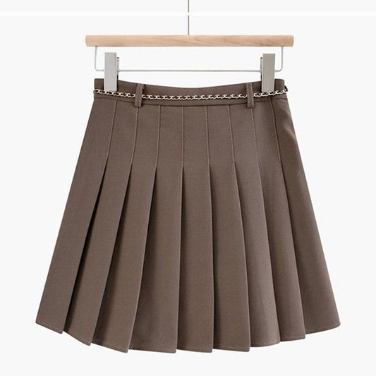 Pleated Skirt Women Spring and Autumn Thin All-match High-waisted Short Skirt A-line Skirt Short Skirt