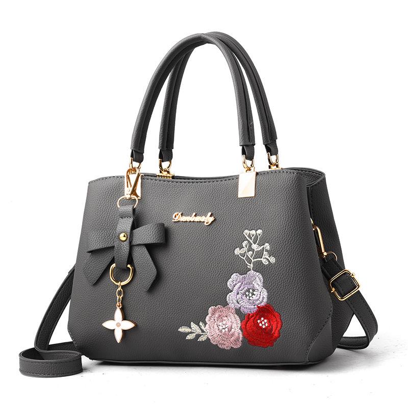 Big capacity European and American style Shoulder Handbag Trendy wild Patent leather bag