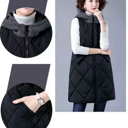 Women's Winterized Vest Winter Loose Fashion Plus Size Thermal Padded Jacket