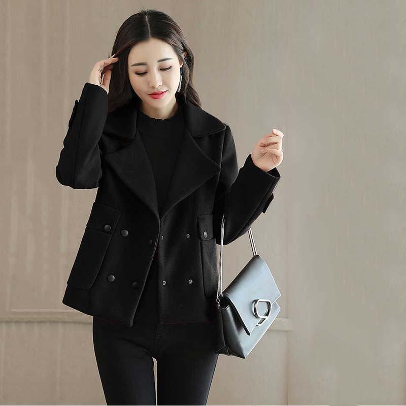 Woolen Coat Female Short Coat Autumn and Winter Coat Women's Woolen Coat Women's Woolen Top