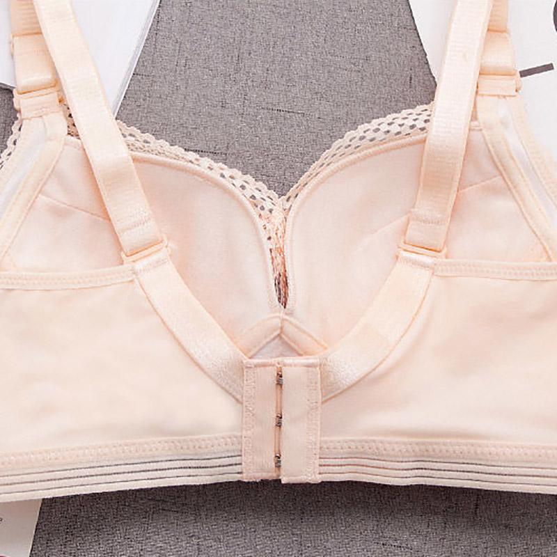 Thin Sexy Lace Non-magnetic No Steel Ring Gather Bra Anti-sagging Breast-receiving Breathable Bra