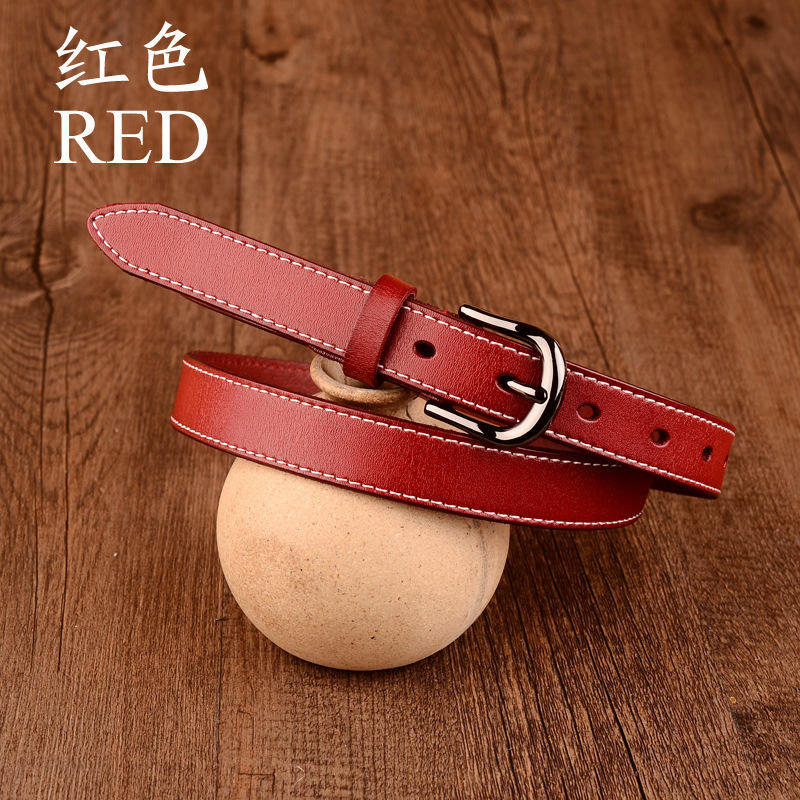 Belt Ladies Thin Waist Retro Belt Casual Jeans Belt Pure Color Simple
