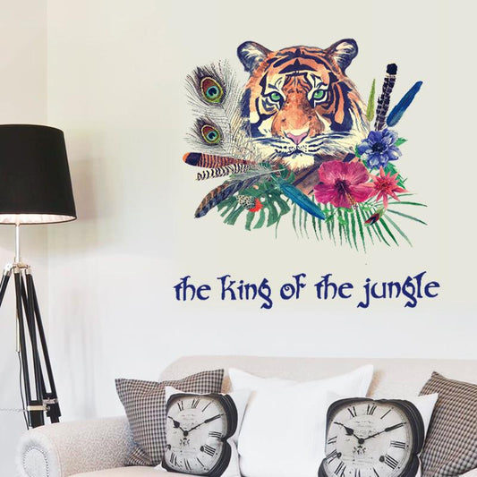 Tiger Living Room Bedroom Corridor Kindergarten Background Decoration Removable Wall Stickers