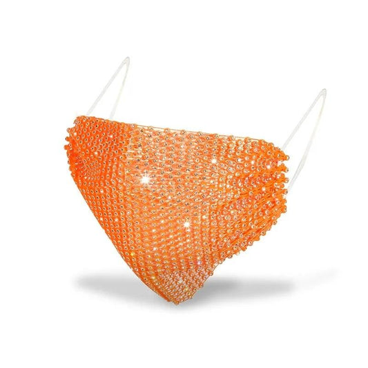 Women's Crystal Rhinestone Decorative Mask Luxury Diamond Face Mask Elastic Adult Masks Rhinestone Mask Steetwear Facial Mouth Mask