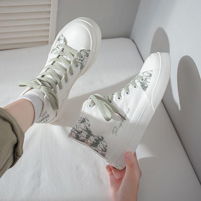 Student Casual High-top Canvas Shoes Fashion Korean Women's Martin Boots All-match Platform Dissolving Shoes