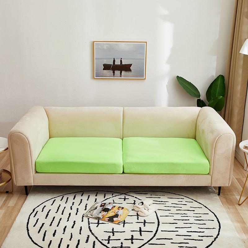Solid Color Sofa Cushion Cover Summer Elastic Sofa Covers for Living Room Slipcover