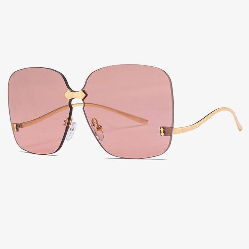 oversized rimless sunglasses women luxury brand sunglasses female fashion trendy sun glasses ladies
