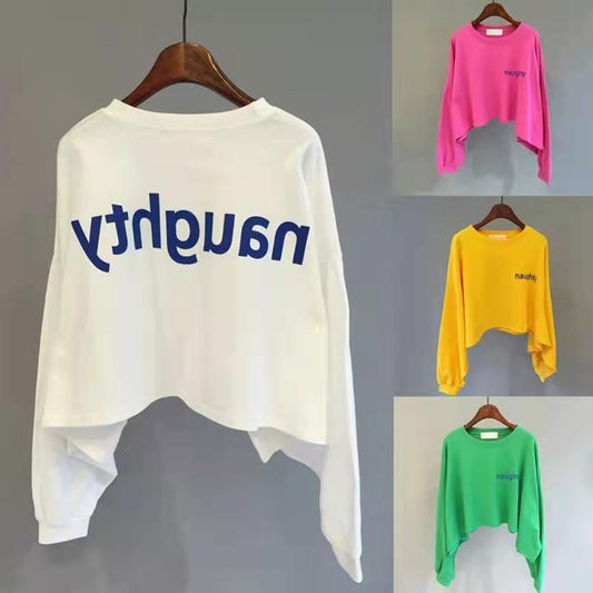 Women's Gym Short Sports Long-sleeved Blouse Outdoor Exercise Running Top Spring and Autumn Yoga Dance Gym Clothes Loose Top