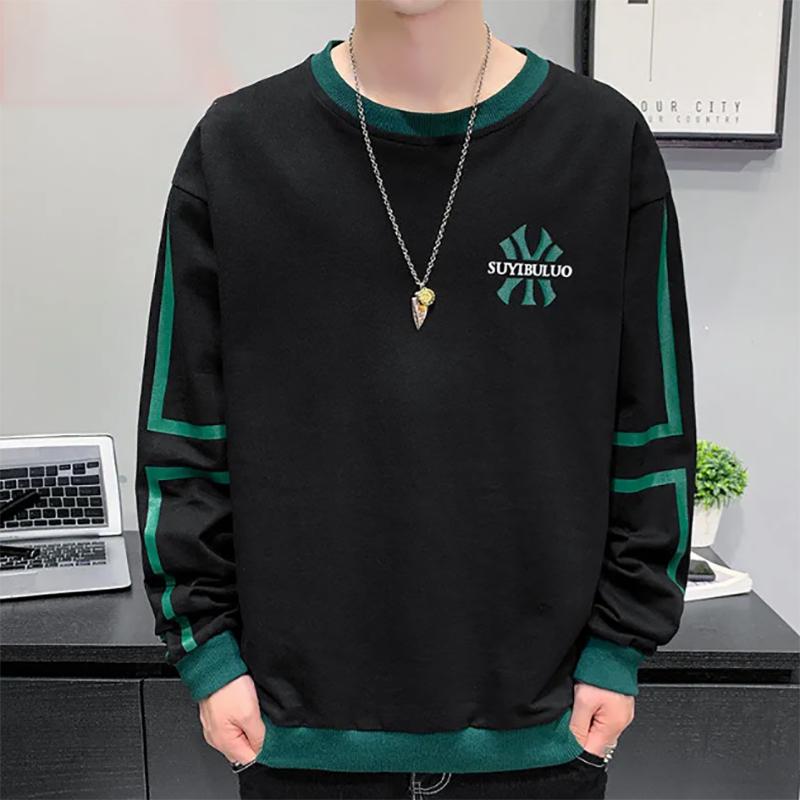 Autumn and Winter Cotton Sweater Men's Korean Loose Sweater Trend Plus Fleece Top Clothes Sweatshirts