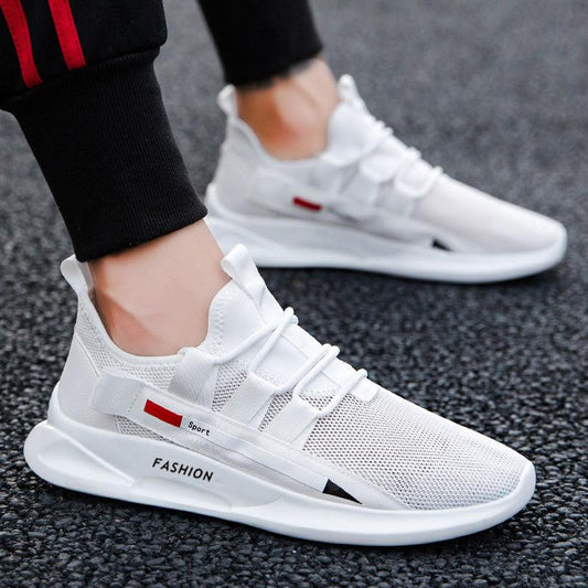 Spring and Summer Casual Sports Men's Flying Woven Surface Running Trendy Shoes Wild Thick Trendy Men's Shoes