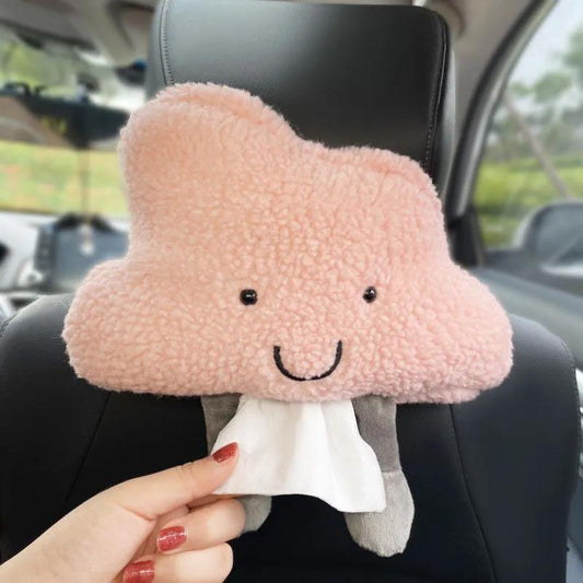 Car Tissue Box Cartoon Cute Creative Cloud Sunshade Armrest Box Seat Back In Car Tissue Box