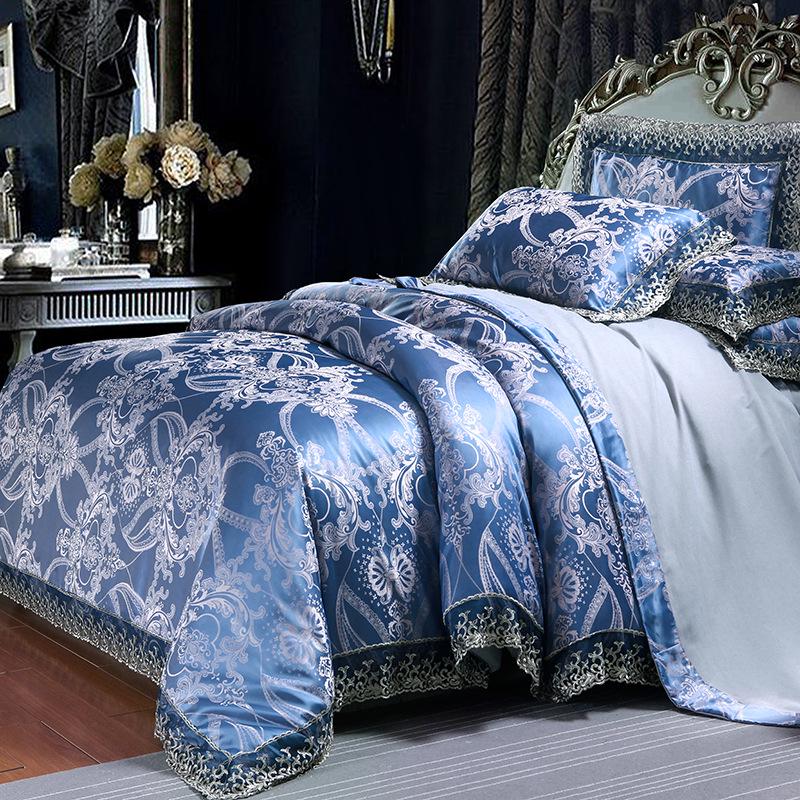 WTEMPO Brand Fashion European and American Cotton Jacquard 4pcs Bedding