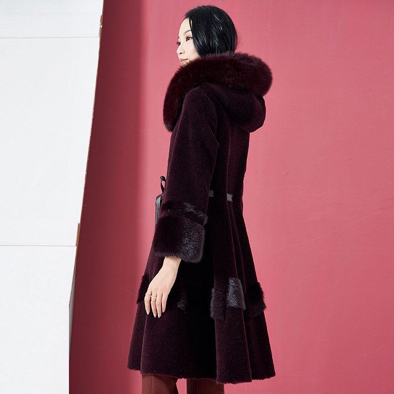 Long Sleeve Warmth Windbreaker Large Size Woolen Coat Spring and Autumn Large Size Woman's Clothing