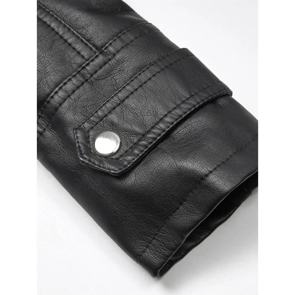 Women's Leather Jacket Women's 2021 Spring and Autumn Short Slim Washed PU Leather Jacket