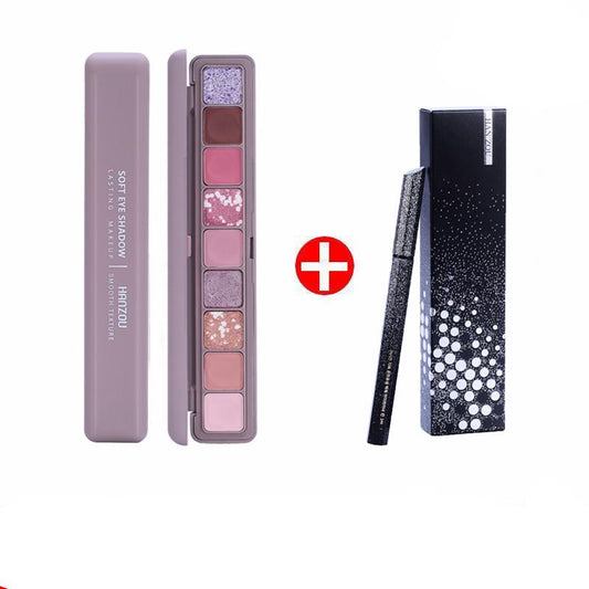 Nine-color set eye shadow anti-sweat compact eye shadow plate super glitter pearl waterproof