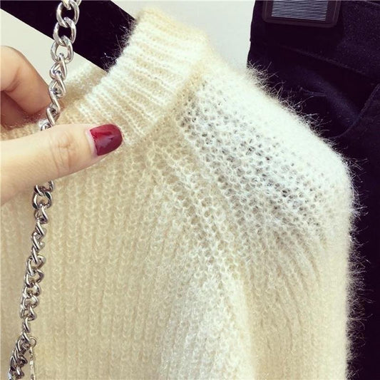 No Pilling Autumn and Winter Sweater Round Neck Pullover Student Sweater Loose Thick Korean Version of The Bottoming Shirt Jacket