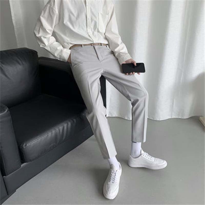 Spring and Autumn Suit Pants Men's Drape Casual Straight-leg Trousers Men's Slim Trousers